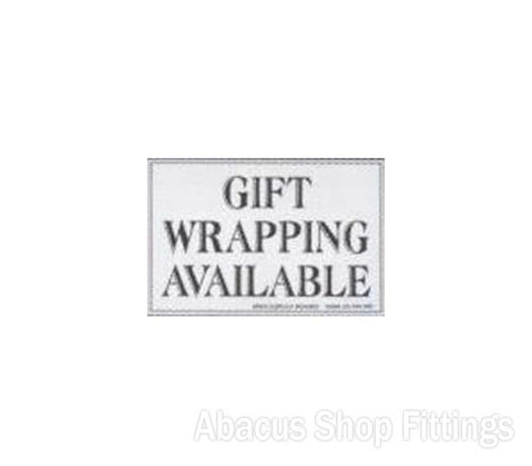 SHOWCARD - GIFT WRAPPING AVAILABLE