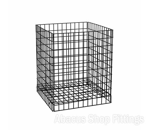 WIRE DUMP BIN - LARGE COLLAPSIBLE BLACK