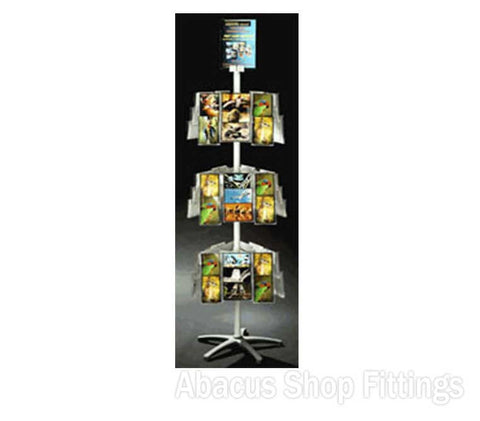 POSTCARD CAROUSEL - 36 VERITCAL & 27 HORIZONTAL POSTCARD HOLDERS