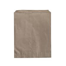 PAPER BAGS FLAT BROWN #8 CTN/1000