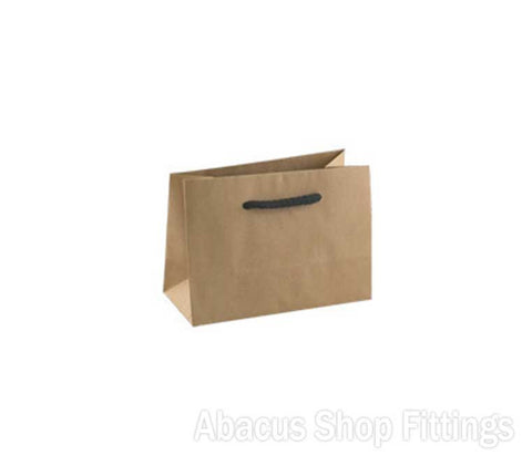 KRAFT DELUX MINI BROWN PAPER BAG Pkt/50