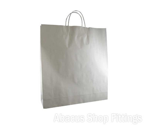 KRAFT PAPER BAG WHITE - LARGE Ctn/250