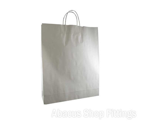 KRAFT PAPER BAG WHITE - MEDIUM Ctn/250