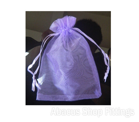 ORGANZA BAG 7X9CM LAVENDER PKT/10