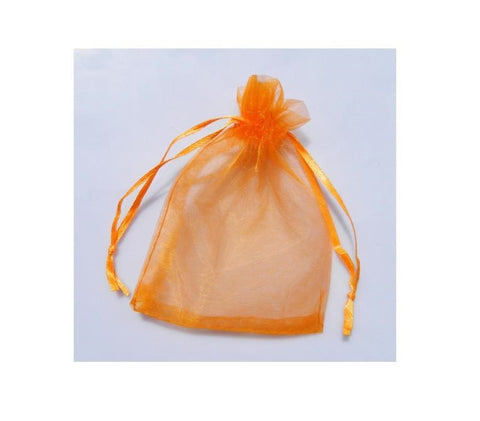 ORGANZA BAG 12x18CM ORANGE PKT/10