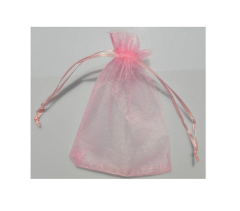 ORGANZA BAG 10X15CM PINK PKT/10