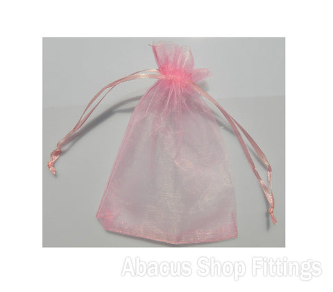 ORGANZA BAG 7X9CM PINK PKT/10