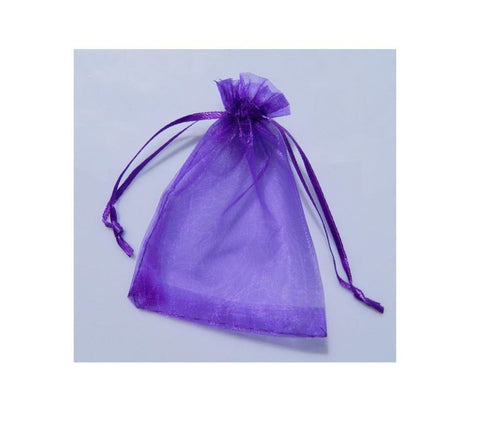 ORGANZA BAG 10X15CM PURPLE PKT/10