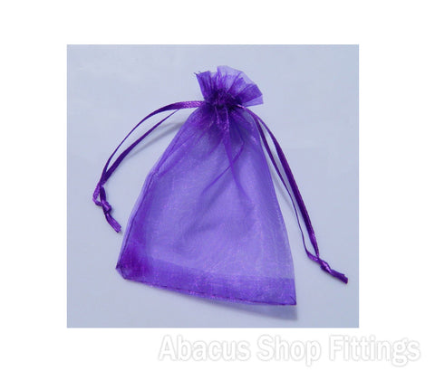 ORGANZA BAG 7X9CM PURPLE PKT/10