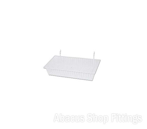 SLATWALL BASKET WHITE SM