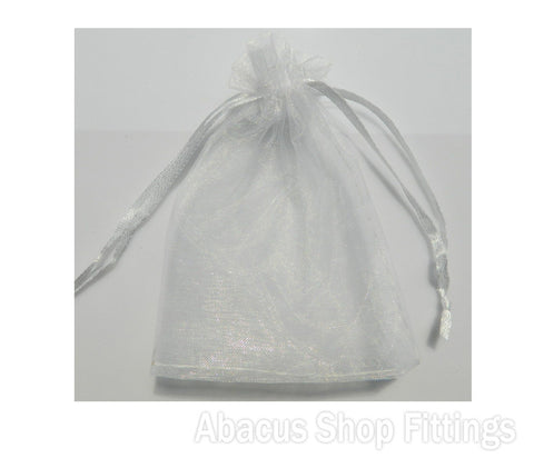 ORGANZA BAG 7X9CM WHITE PKT/10