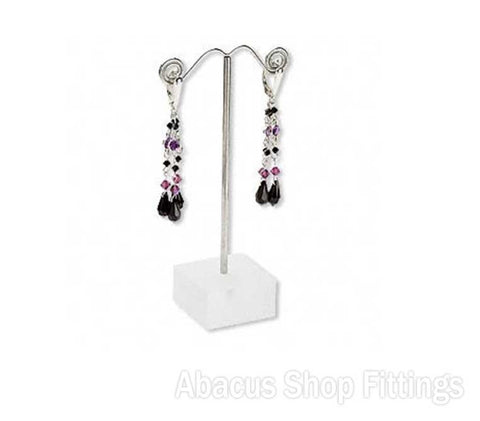 EARRING TREE ACRYLIC & CHROME - LARGE